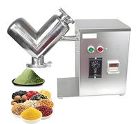 Mezclador de polvo seco, mezclador de laboratorio tipo V para granos y gránulos, velocidad y temporizador ajustables, volumen de procesamiento 0,6-0,8 L, ideal para experimentos y lotes pequeños