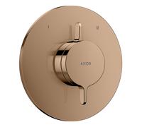 Mezclador empotrado AXOR One de hansgrohe para 2 consumidores, 48415300, Color: Oro rojo pulido