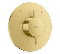 Mezclador empotrado AXOR One de hansgrohe para 2 consumidores, 48415950, Color: Latón cepillado
