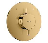 Mezclador empotrado AXOR One de hansgrohe para 2 consumidores, 48415990, Color: Óptica Oro Pulido