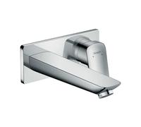Hansgrohe Grifo de lavabo empotrado Logis 71220000 cromo, caño 195 mm, desagüe sin cierre
