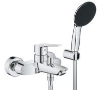 GROHE Mezclador monomando de pared QuickFix Start 25283002 – cromo, con accesorios