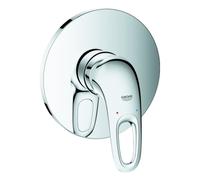 Mezclador monomando de ducha Grohe Eurostyle, instalación empotrada, maneta abierta, juego de instalación prefabricado, 24048003, Color: cromado