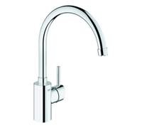 Mezclador monomando de fregadero Grohe Concetto, proyección 224mm, baja presión, alta, giratorio, 31132001