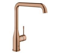 Mezclador monomando de fregadero Grohe Essence, 220 mm de proyección, giratorio, caño alto, 30505DL0, Color: cálido atardecer cepillado