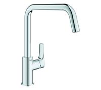 Mezclador monomando de fregadero Grohe Eurosmart, proyección 228 mm, alto, giratorio, 30567000, Color: cromado