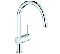 GROHE Grifo de cocina Minta monomando caño alto en C extraíble StarLight Chrome 32918000