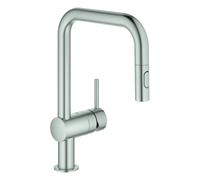 GROHE Grifo de cocina Minta 32322DC2 – Monomando caño alto extraíble SuperSteel