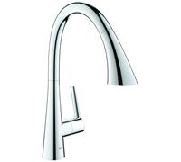Mezclador monomando de fregadero Grohe Zedra, 231 mm de alcance, 3 modos de rociado, MagneticDocking, extraíble, orientable, 32294002, Color: cromado