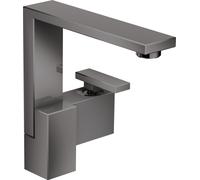 mezclador monomando de lavabo AXOR Edge 190 con residuos de empuje, corte de diamante, 46021330, Color: Cromo negro pulido