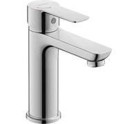 Mezclador monomando de lavabo Duravit D-Code M FreshStart y Minusflow, sin juego de desagüe, DC1023002010, Color: Cromo alto brillo