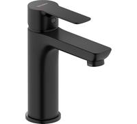 Mezclador monomando de lavabo Duravit D-Code M FreshStart y Minusflow, sin juego de desagüe, DC1023002046, Color: Negro Mate