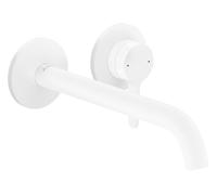 Mezclador monomando de lavabo empotrado AXOR One de hansgrohe para montaje en pared, con maneta, caño de 220 mm, 48120700, Color: Blanco Mate