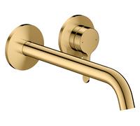 Mezclador monomando de lavabo empotrado AXOR One de hansgrohe para montaje en pared, con maneta, caño de 220 mm, 48120990, Color: Óptica Oro Pulido