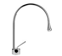 Mezclador monomando de lavabo Gessi Goccia con radio de caño de 125 mm, sin desagüe, proyección de 244 mm, ángulo de rotación personalizable, 33803713, Color: Latón antiguo