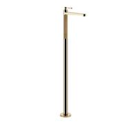 Mezclador monomando de lavabo Gessi Venti20, 208 mm de proyección, sin juego de desagüe, para montaje en el suelo, 65095735, Color: Bronce cálido PVD