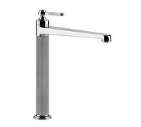 Mezclador monomando de lavabo Gessi Venti20, saliente 208 mm, sin juego de desagüe, montaje sobremesa, versión alta, 65004031, Color: cromado
