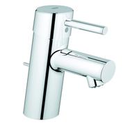 Mezclador monomando de lavabo Grohe Concetto, tamaño S, baja presión, proyección de 103 mm, cromo, juego de desagüe, 23060001