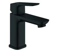Mezclador monomando de lavabo Grohe Cubeo, tamaño S, proyección 106mm, desagüe push-open, EcoMode, 1017322430, Color: Negro mate