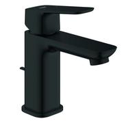 Mezclador monomando de lavabo Grohe Cubeo, tamaño S, proyección 106mm, juego de desagüe, 1016942430, Color: Negro mate
