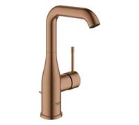 Mezclador monomando de lavabo Grohe Essence, tamaño L, orientable, 127 mm de proyección, con juego de desagüe, 24174DL1, Color: cálido atardecer cepillado