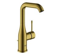 Mezclador monomando de lavabo Grohe Essence, tamaño L, orientable, 127 mm de proyección, con juego de desagüe, 24174GN1, Color: fresco amanecer cepillado