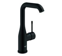 Mezclador monomando de lavabo Grohe Essence, tamaño L, orientable, 127 mm de proyección, sin juego de desagüe, 24177KF1, Color: Negro fantasma