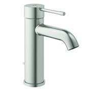 Mezclador monomando de lavabo Grohe Essence, tamaño S, proyección 116 mm, con juego de desagüe, 24171DC1, Color: súper acero