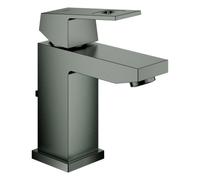 Mezclador monomando de lavabo Grohe Eurocube, tamaño S, juego de desagüe, 99 mm de proyección, 23127AL0, Color: grafito duro cepillado