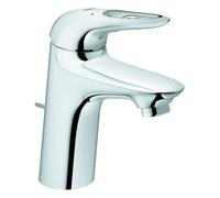 Mezclador monomando de lavabo Grohe Eurostyle, tamaño S, 110 mm de proyección, juego de desagüe, Grohe Zero, maneta abierta, 23564003