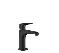 Mezclador monomando de lavabo hansgrohe AXOR Citterio E 125 con manija de palanca sin juego de desagüe, 36111670, Color: negro mate