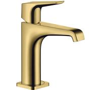 Mezclador monomando de lavabo hansgrohe AXOR Citterio E 125 con manija de palanca sin juego de desagüe, 36111990, Color: Óptica Oro Pulido