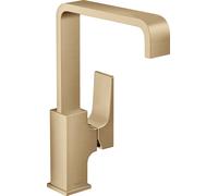 mezclador monomando de lavabo hansgrohe Metropol 230, manija de palanca, desagüe con apertura por empuje, proyección 165mm, 32511140, Color: bronce cepillado