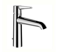 Mezclador monomando de lavabo LAUFEN PURE, Eco+, caño fijo, proyección de 140 mm, con válvula de desagüe, cromado, HF901703100000, Color: cromado