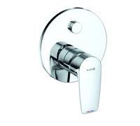 Mezclador monomando enyesado de bañera y ducha KLUDI PURE, para montaje en pared, cromo, 347590575