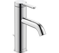 Mezclador monomando lavabo M Duravit C.1, con juego de desagüe, 113mm de proyección, C11020001010, Color: cromado