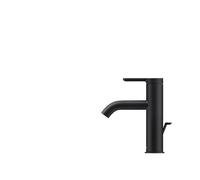 Mezclador monomando lavabo M Duravit C.1, con juego de desagüe, 113mm de proyección, C11020001046, Color: Negro Mate