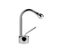 Mezclador monomando para bidé Gessi Goccia, sin juego de desagüe, mangueras de conexión 3/8, ángulo de giro personalizable, 33807713, Color: Latón antiguo