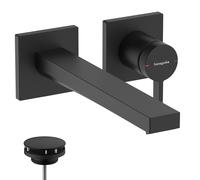 Hansgrohe Tecturis E - Grifo empotrado de lavabo, montaje de 2 orificios, EcoSmart, negro mate 73051670