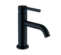 Mezclador monomando para lavabo KLUDI NOVA FONTE PURA, montaje en un solo orificio, altura del caño de 75 mm, sin juego de desagüe, 200283915, Color: negro mate