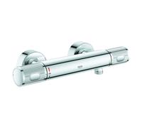 Mezclador termostático de ducha Grohe Grohtherm 1000 Performance, rosetas metálicas, con conexiones en S, 34827000, Color: cromado