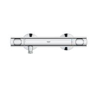 GROHE Grifo de ducha de pared Precision – Termostato cromo 34840000 (ahorro de agua, bloqueo 38°C)