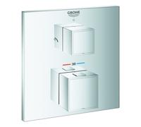 GROHE Grifo termostático empotrado Grohtherm Cube 24154000 StarLight Chrome, desviador 2 vías, cromado