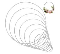 MFESFCS Aros Metalicos Manualidades 6pcs 30cm Metal Hoop Wreath Frame Wire Ring Flower Garland Holder Rings DIY Macrame Floral For Wedding Decoration Dream Catcher