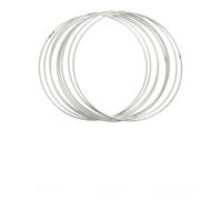 MFESFCS Aros Metalicos Manualidades 6PCS Metal Floral Hoop Centerpiece Silver Stand Wreath Macrame Rings Decorations DIY Wedding Party Table Dream Catcher Crafts(20cmX6)