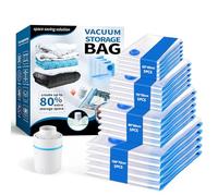 MFUSUL20 Piezas Bolsa Vacio Ropa con Bomba Eléctrica Vacuum Storage Bags Bolsas Compresion Viaje Reutilizables ara Armario y Maleta Set Ahorra Espacio Multiformato para Ropa y Ropa de Cama