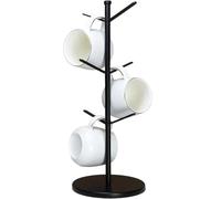 MFWHEFJ Colgador Tazas Soporte de metal estable mejorado con 6 ganchos, estante for tazas de café for encimera, exhibición
