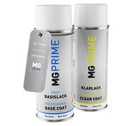 MG PRIME Pintura automotriz Set de aerosoles para Ford FM6EWHA / PN4DQ0 / Q Magnetic Metallic/Magnetic Grau Metallic Pintura base pintura transparente, bote de spray de 400 ml