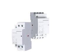 MGAZHGZKD Contactor CA monofásico pequeño for Uso doméstico HCH8-20A, 25A, 32A, 40A, 63A, 100A, 2P, 4P, 110V, contactor Modular, silenciador de riel automático, 1 Unidad(25A,2NO2NC-110V)