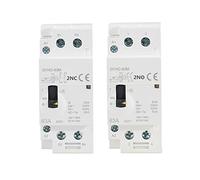 MGAZHGZKD Contactor de CA Modular for riel doméstico, 2P, 40A, 63A, 2NO o 2NC, Manual, 220V, 230V, Control, 1 Unidad(2P 40A 2N0 220V)